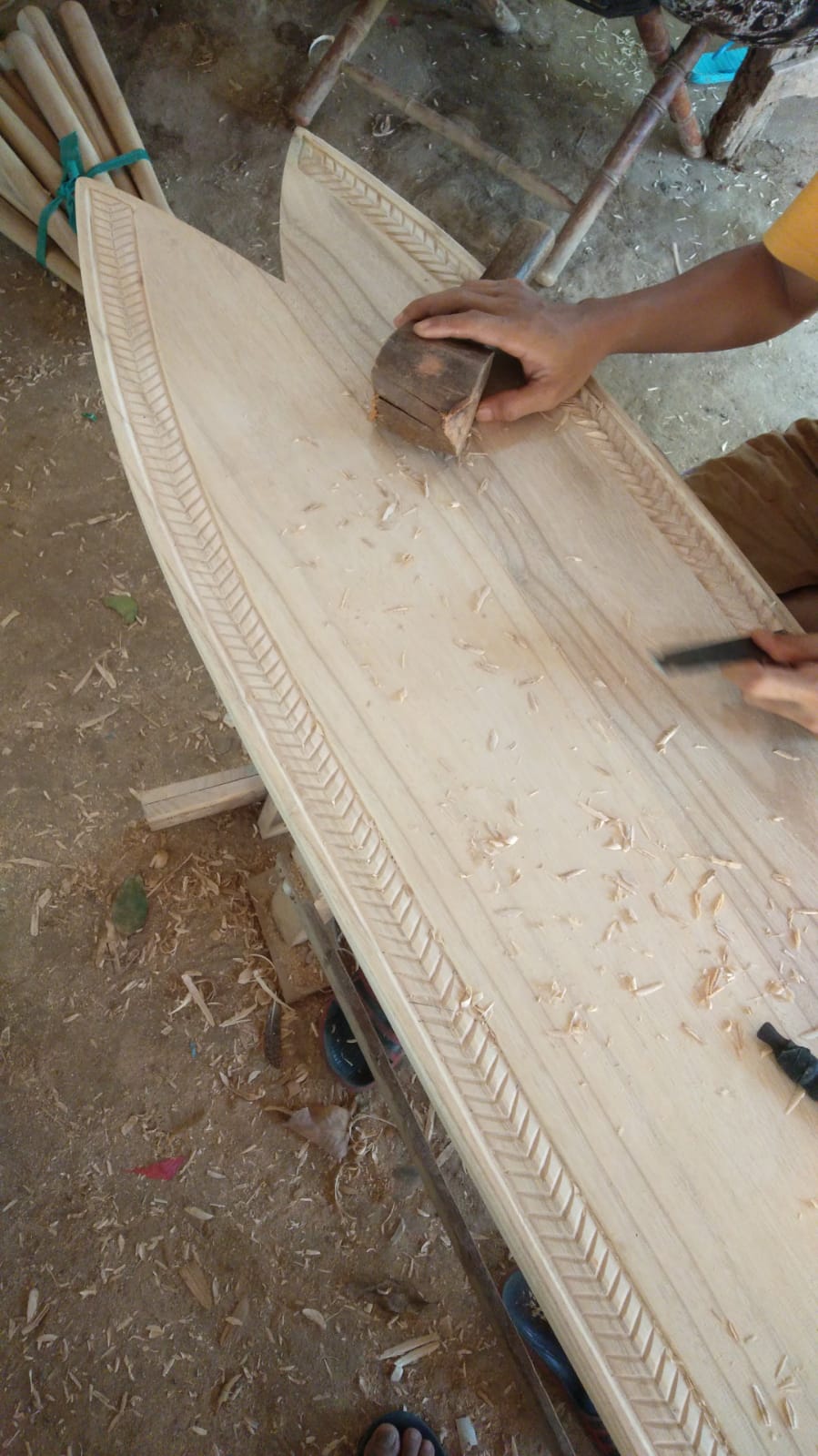 Maui Wooden Surfboard decor