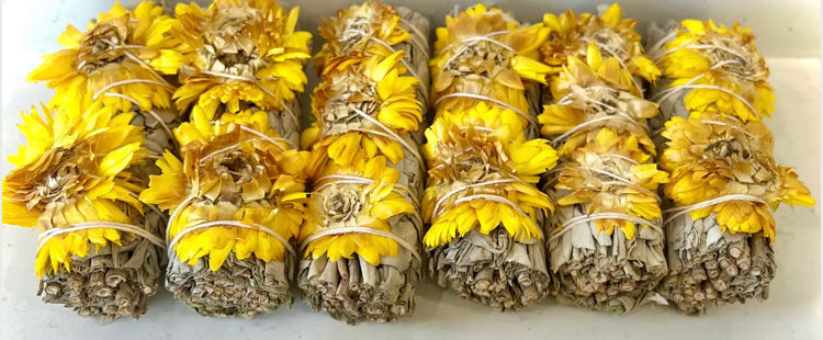 Sunflower with white sage Bundles