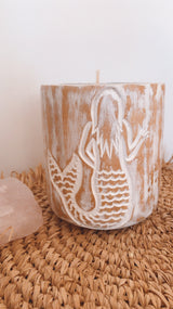 Mermaid Wooden Soy Candle Watermelon