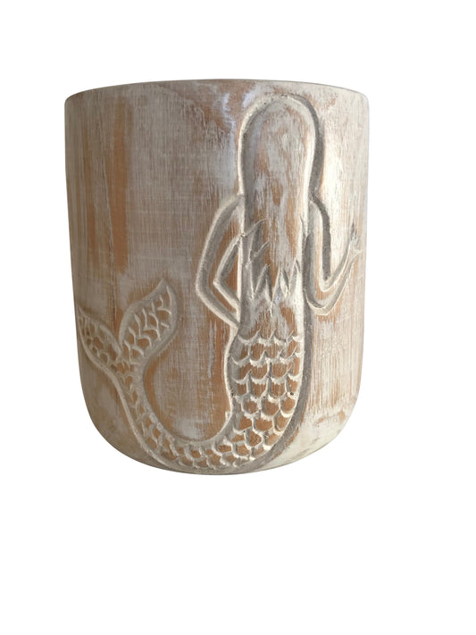 Mermaid Wooden Soy Candle Watermelon