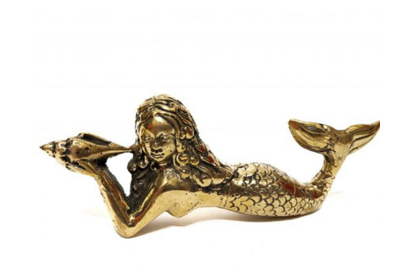 Mermaid brass coastal decor