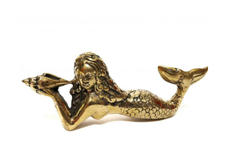 Mermaid brass coastal decor