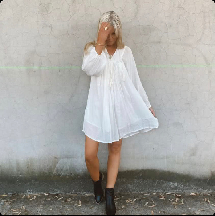 Lulu White Midi Dress